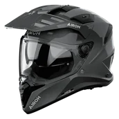 Kaski motocyklowe - Kask Adventure Airoh Bandit CiemnoszaryM - miniaturka - grafika 1