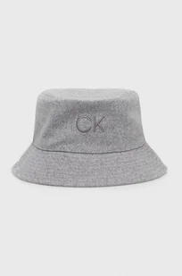 Calvin Klein kapelusz dwustronny kolor szary - Czapki damskie - miniaturka - grafika 1
