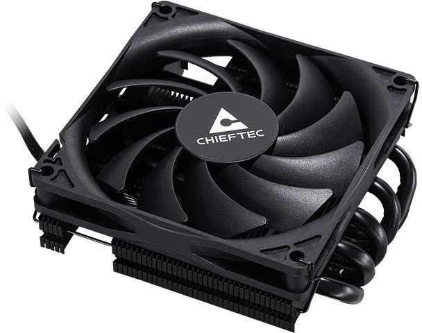 Chłodzenie CPU Chieftec Chieftec Low Profile CPU Cooler 45mm, 5pipe, Black CAC-S92PWM-LP45