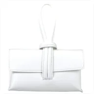 Torebki damskie - Torebka biała wizytowa skóra naturalna Borse in Pelle - miniaturka - grafika 1