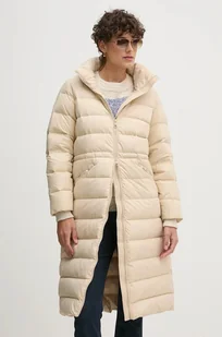 Tommy Hilfiger kurtka puchowa damska kolor beżowy zimowa WW0WW43553 - Kurtki damskie - miniaturka - grafika 1