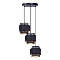 Lampy sufitowe - Lampa wisząca z trzema abażurami nad stół kuchenny K-5282 z serii AMOS - miniaturka - grafika 1