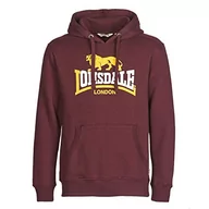 Bluzy męskie - Lonsdale Męska bluza z kapturem, kolor Oxblood, M - miniaturka - grafika 1