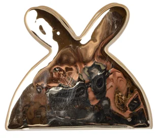 Serwetnik ceramiczny uszy królika, złoty, 9,5x5,5x8,5 cm - Dekoracja stołu - miniaturka - grafika 1
