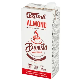 Ecomil Napój migdałowy Barista BIO 1L - - Napoje roślinne - miniaturka - grafika 1