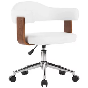 Fotel biurowy, krzesło biurowe Krzesło biurowe VIDAXL, białe, 49,5x51,5x115,5 cm - Fotele i krzesła biurowe - miniaturka - grafika 1