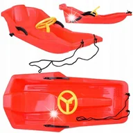 Sanki i ślizgacze - Wygodne Lekkie SANKI dla dzieci z oparciem hamulcem i kierownica SP0807 - miniaturka - grafika 1