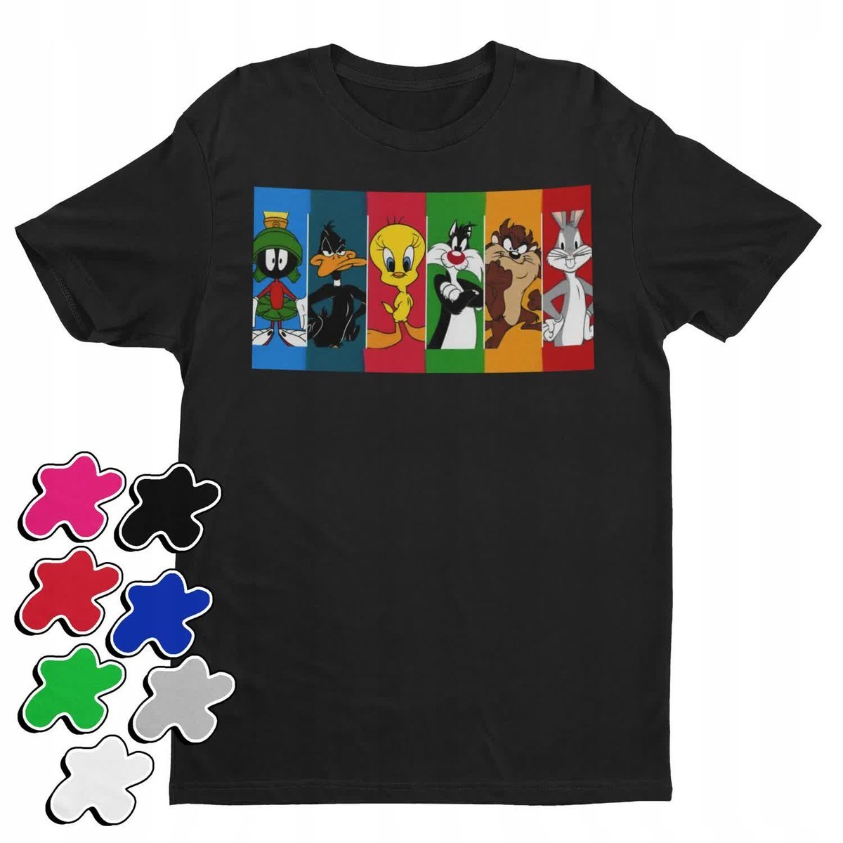 Koszulka T-Shirt Dziecięca Z Nadrukiem Looney Tunes Bohaterowie -M 134-140