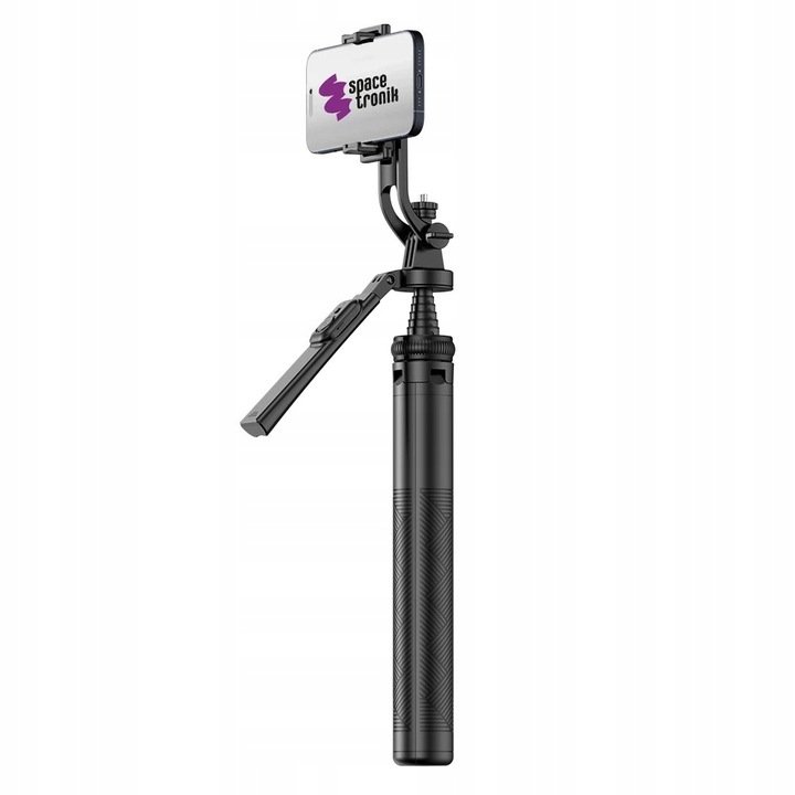 Selfie Stick z czteronożnym statywem dla smartfonów i kamer Bluetooth Kijek do Telefonu +Pilot Spacetronik SR-ROLLPIX02