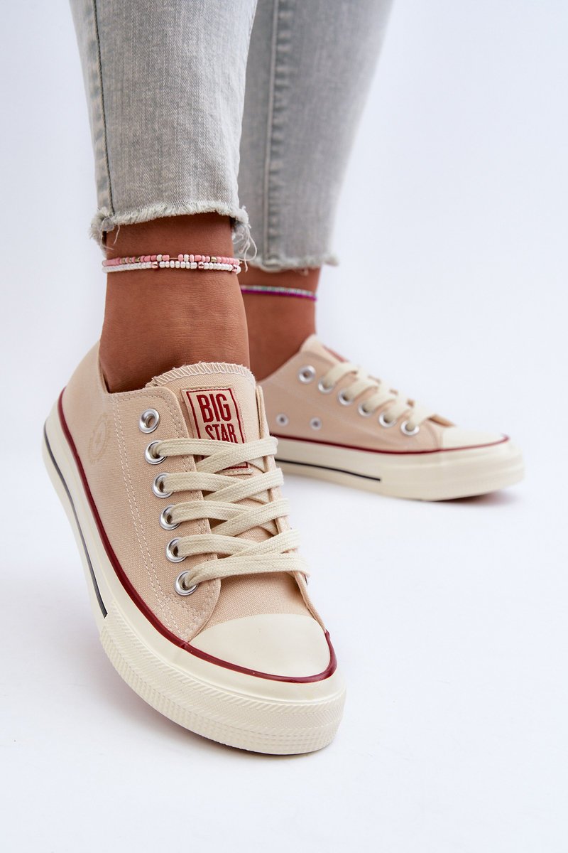 Niskie Trampki Damskie Big Star NN274272 Beżowe-36