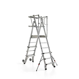 Schodki magazynowe ATOP, 4-6 stopni, 940-1370 mm - Drabiny - miniaturka - grafika 1