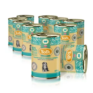 Karma mokra dla psa FOLK Junior Delikatne danie dla malucha z jagnięciną 10 x 400 g - Mokra karma dla psów - miniaturka - grafika 1