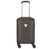 Walizki - Guess Wilder Travel 4 kółka Walizka kabinowy 46 cm brown - miniaturka - grafika 1