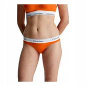 Majtki damskie - CALVIN KLEIN STRINGI DAMSKIE MAJTKI THONG 1P POMARAŃCZOWE r.XS - miniaturka - grafika 1