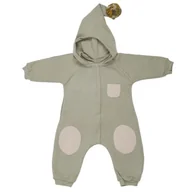 Kombinezony dla dzieci - Hi Little One kombinezon całoroczny z kapturem TOG 2,0 OverSize BOHO Sage roz S Pom Pom - miniaturka - grafika 1