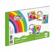 Szkolne artykuły papiernicze - KW Trade Bibuła gładka A4 12 sztuk 5 arkuszy - miniaturka - grafika 1