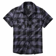 Odzież taktyczna i umundurowanie - Koszula z krótkim rękawem BRANDIT Checkshirt - czarno-szara RATY 0% | PayPo | GRATIS WYSYŁKA | ZWROT DO 100 DNI - miniaturka - grafika 1