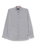 Koszule męskie - bugatti Męska koszula 9750-38612 z kołnierzykiem na guziki, granatowa-390, regularna, Marine-390, XL - miniaturka - grafika 1