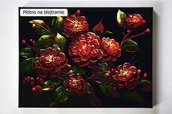 Malowanie po numerach - Z czerwieni w czerń, kwiaty, bukiet, malowanie po numerach, blejtram - miniaturka - grafika 1