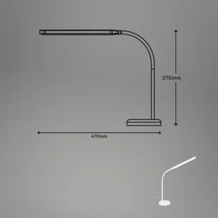 Briloner Lampa stołowa LED Pivaz, ściemniacz dotykowy, biała - Lampy stojące - miniaturka - grafika 2
