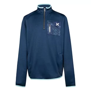 Hurley Chłopięca bluza z kapturem H2-Dri Solar 1/4, z zamkiem błyskawicznym, wielokolorowa (Night Force Heather), 13 par, wielokolorowy (Night Force Heather), 13 Lat - Bluzy dla chłopców - miniaturka - grafika 1