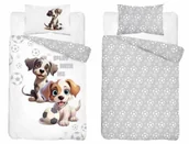 Pościel dla dzieci - Pościel bawełniana do łóżeczka 100x135 5002b pieski - miniaturka - grafika 1
