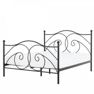 Łóżka - Łóżko metalowe 140 x 200 cm czarne DINARD kod: 4251682236607 - BLmeble - miniaturka - grafika 1