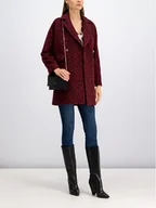 Płaszcze damskie - LIU JO Płaszcz przejściowy W69174 T4074 Bordowy Regular Fit - miniaturka - grafika 1