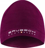 Czapki damskie - Brubeck HM10180 Czapka wełniana dwuwarstwowa unisex EXTREME WOOL śliwkowy S/M - miniaturka - grafika 1