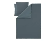 Pościel - LIVARNO® Pościel dwustronna z bawełny satynowej, 160 x 200 cm (Granatowy) - miniaturka - grafika 1