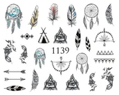 Sztuczne paznokcie i akcesoria - Naklejki wodne na paznokcie BOHO, ŁAPACZ - nr 1139 - miniaturka - grafika 1