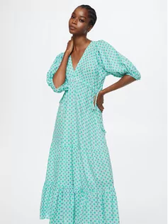 Sukienki - Mango Sukienka codzienna Basil 27008640 Zielony Relaxed Fit - grafika 1