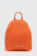 Plecaki - Love Moschino plecak damski kolor pomarańczowy mały gładki - miniaturka - grafika 1