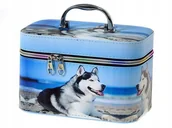 Zabawy w naśladowanie dorosłych - KUFEREK M WALIZKA Z LUSTERKIEM NA ZAMEK 21X14X13CM - miniaturka - grafika 1