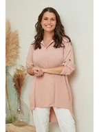 Bluzki damskie - Curvy Lady Bluzka w kolorze jasnoróżowym - miniaturka - grafika 1