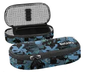 Piórniki - Piórnik szkolny saszetka usztywniona BeUniq Blue Pixel - miniaturka - grafika 1