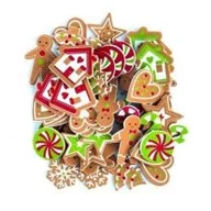Zabawki kreatywne - Naklejki z pianki z nadrukiem pierniczki 30 szt. - miniaturka - grafika 1