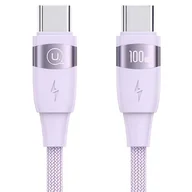 Kable USB - USAMS SJ632USB03 USB-C do USB-C 1,2m Fioletowy - miniaturka - grafika 1
