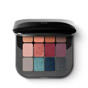 KIKO Milano Cult Colours Eyeshadow Palette paleta 12 łatwych do rozcierania cieni w wyszukanych odcieniach 01 Matte Revolution 12g - Palety i zestawy do makijażu - miniaturka - grafika 1