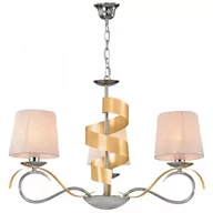 Lampy sufitowe - Candellux DENIS Lampa wisząca Żyrandol Chrom/złoty 3x40W E14 33-23421 - miniaturka - grafika 1