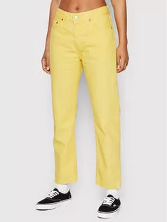 Spodnie damskie - Levi's Jeansy 501 Crop 36200-0219 Żółty Cropped Fit - grafika 1