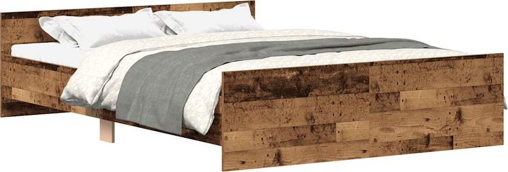 Rama łóżka bez materaca Stare drewno 120x200cm Drewno klejone