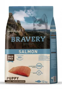 Bravery Grain Free Puppy Medium Large Salmon 12kg - Sucha karma dla psów - miniaturka - grafika 3