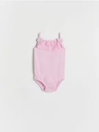 Body dla niemowląt - Reserved - Body z ażurowym zdobiniem - pastelowy róż - miniaturka - grafika 1
