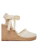 Espadryle damskie - Tommy Hilfiger Espadryle Fringe Canvas High Wedge FW0FW08878 Écru - miniaturka - grafika 1