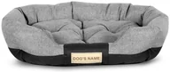 Legowiska dla psów - Legowisko dla psa 75x50 cm wodoodporne szare M - miniaturka - grafika 1