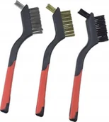 Narzędzia warsztatowe - Dedra Zestaw szczotek 3szt, 3-rzędowe, 180mm, dwumat.uchwyt - miniaturka - grafika 1