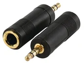 Adaptery i przejściówki - Roline 11094443 Stereo Adapter 3,5 MM wtyk do gniazda 6,35 MM Czarny 11.09.4443 - miniaturka - grafika 1