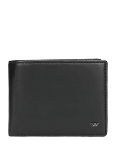 Portfele - Wojas Skórzany portfel w kolorze czarnym - (S)12,5 x (W)9,5 x (G)2 cm - grafika 1