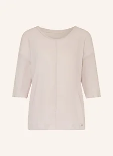 Marc Cain Bluzki Z Mieszanki Materiałów Z Rękawami 3/4 beige - Moda i Uroda OUTLET - miniaturka - grafika 1